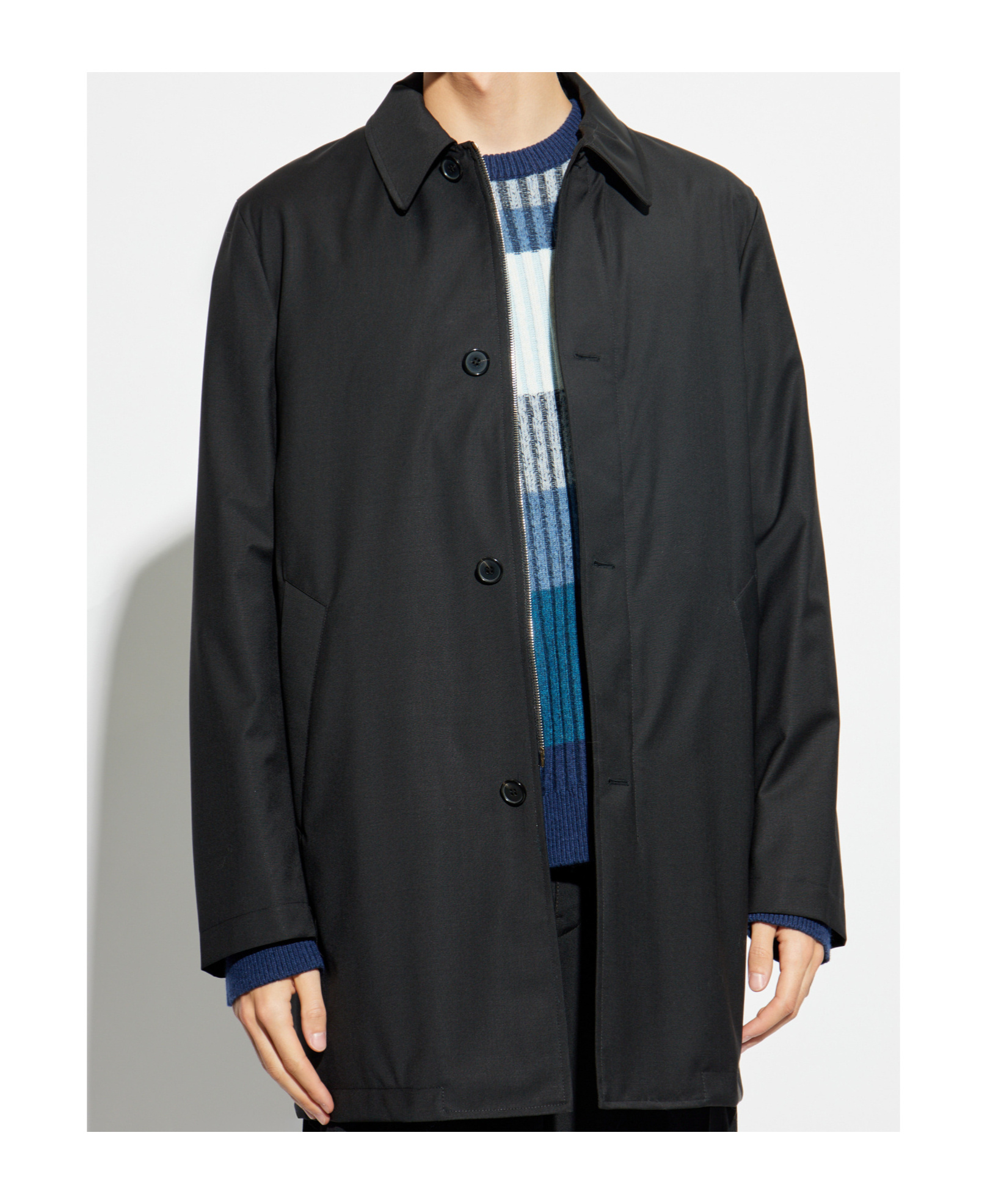 Paul Smith Wool Coat In Black