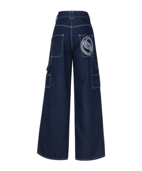Stella Mccartney Cargo Jeans S-wave In Black
