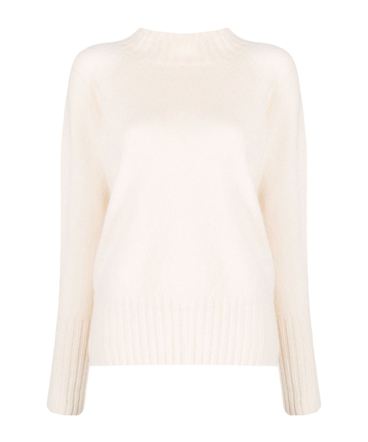 Drumohr Ribbed Lambswool Jumper In White