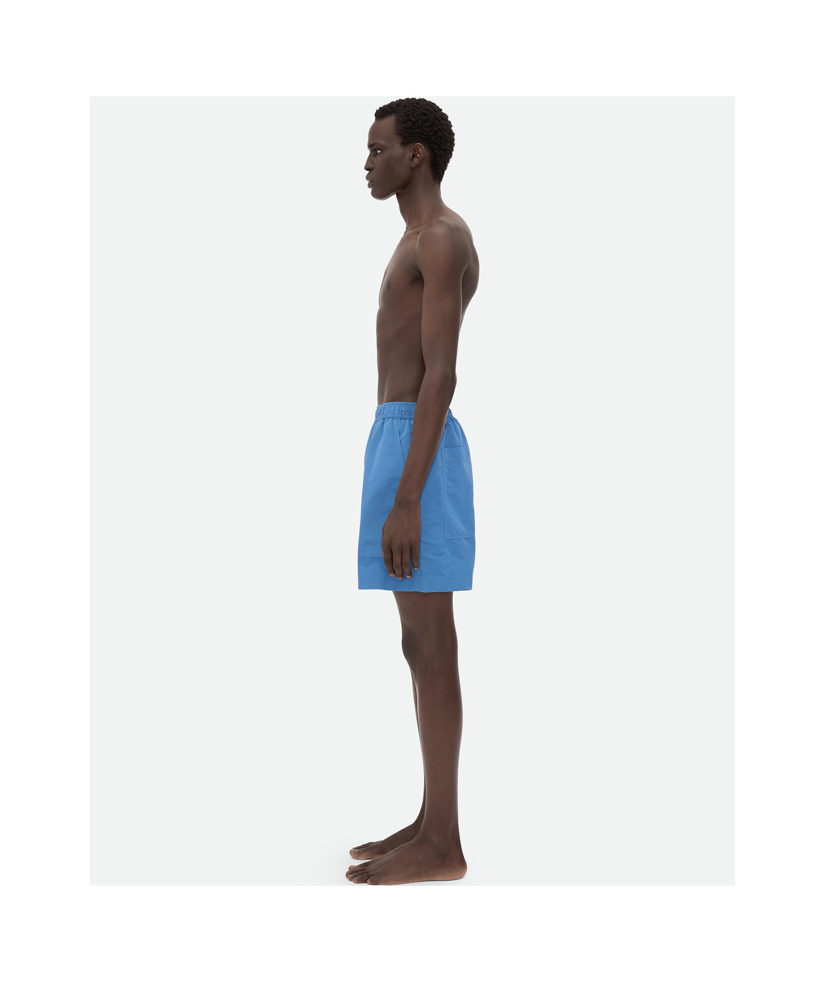Bottega Veneta Elastic Waist Beach Shorts In Brown