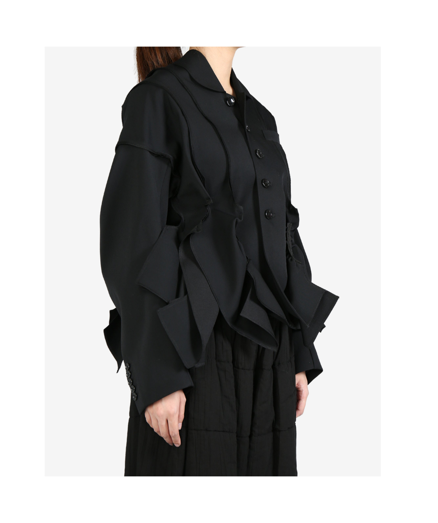 COMME DES GARÇONS PLEATED LAPEL CASUAL JACKET 