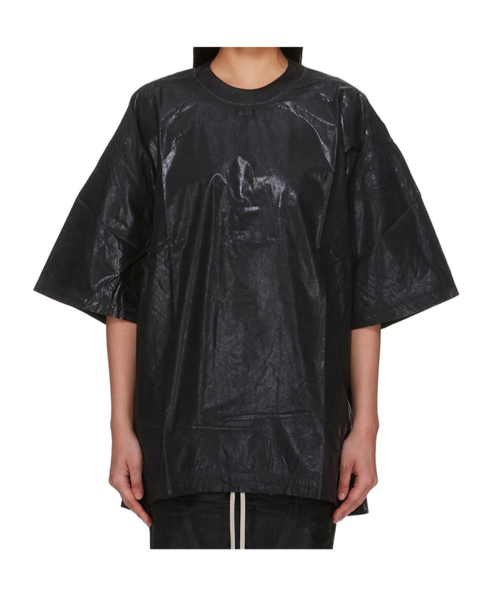 Rick Owens Drkshdw Black Hollywood Tommy T-shirt In Black