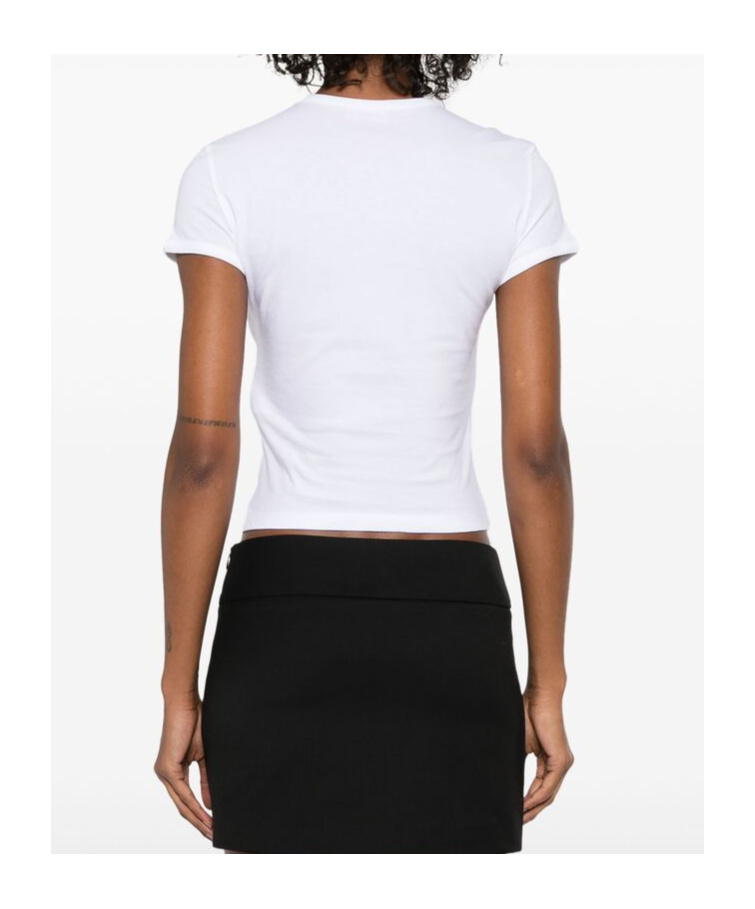 Shop Diesel T-uncutie-long-od T-shirt In White