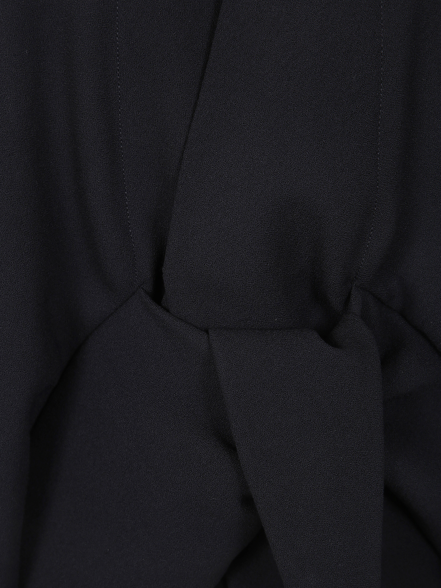 Rick Owens Tie-front Cape Top In Black