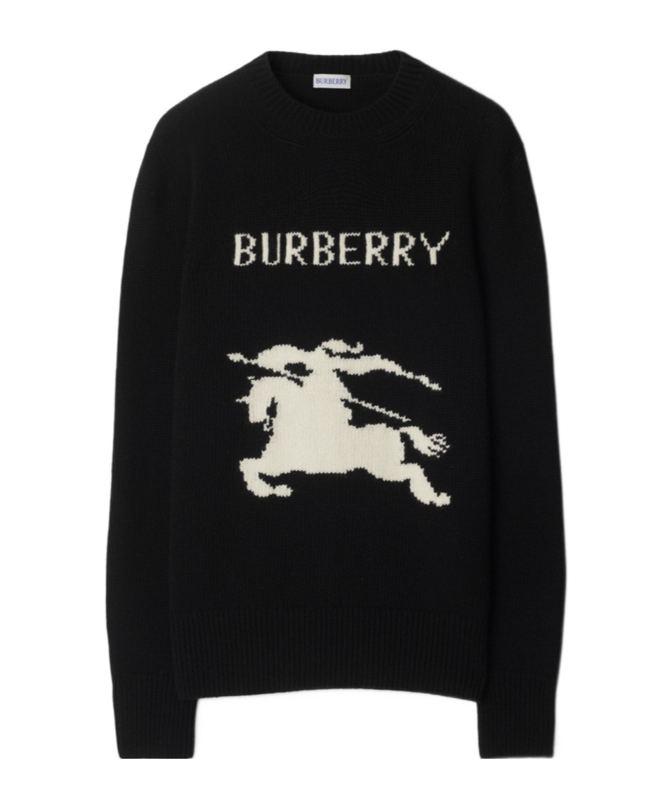 Burberry Ekd Wool Cashmere Sweater In Black