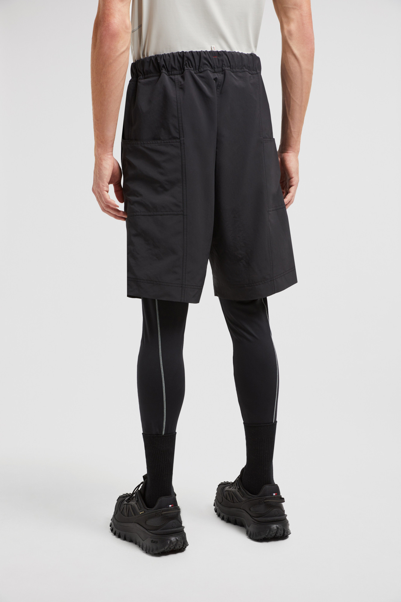 Moncler Day-namic Nylon Bermuda Shorts With Adjustable Drawstring In Black