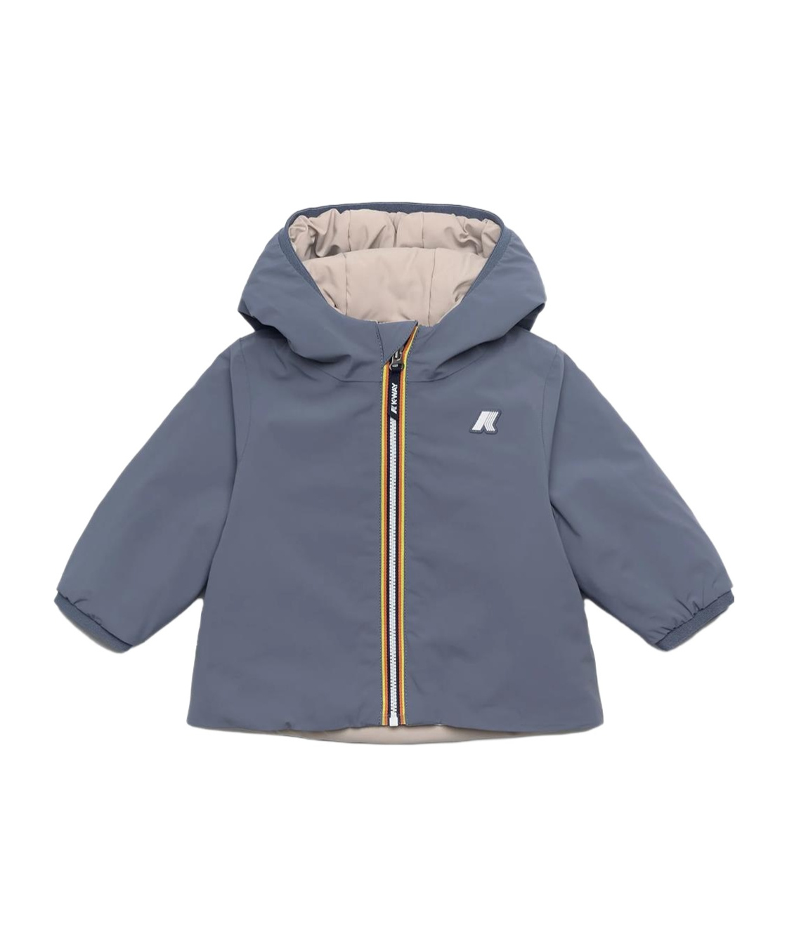 K-way Hooded Double-sided Jacket In Blue