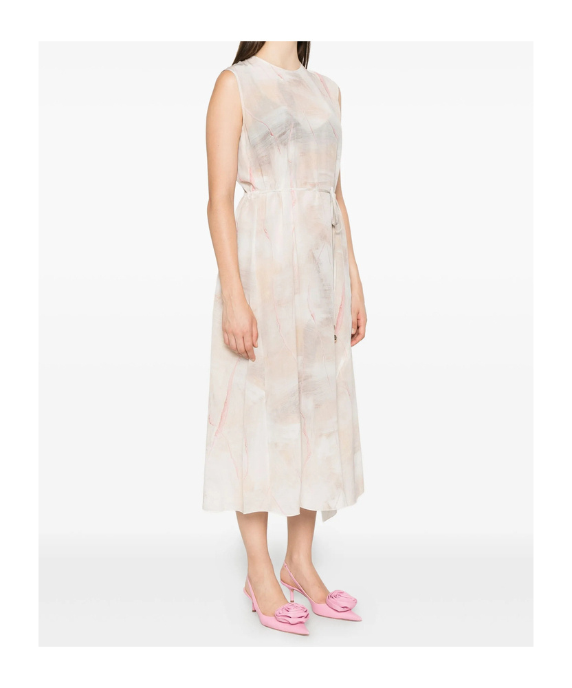Fabiana Filippi Abstract-print Sleeveless Dress In Neutral