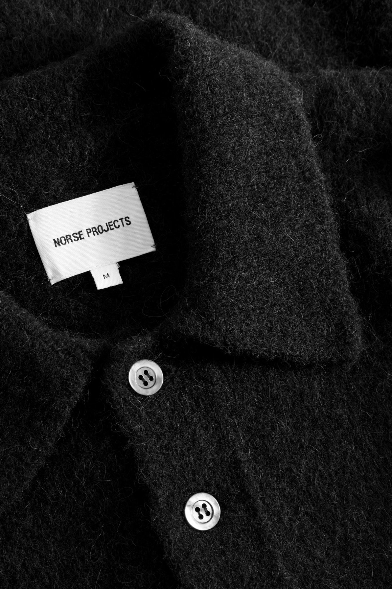Norse Projects Rasmus Casual Brushed Polo Shirt In Black