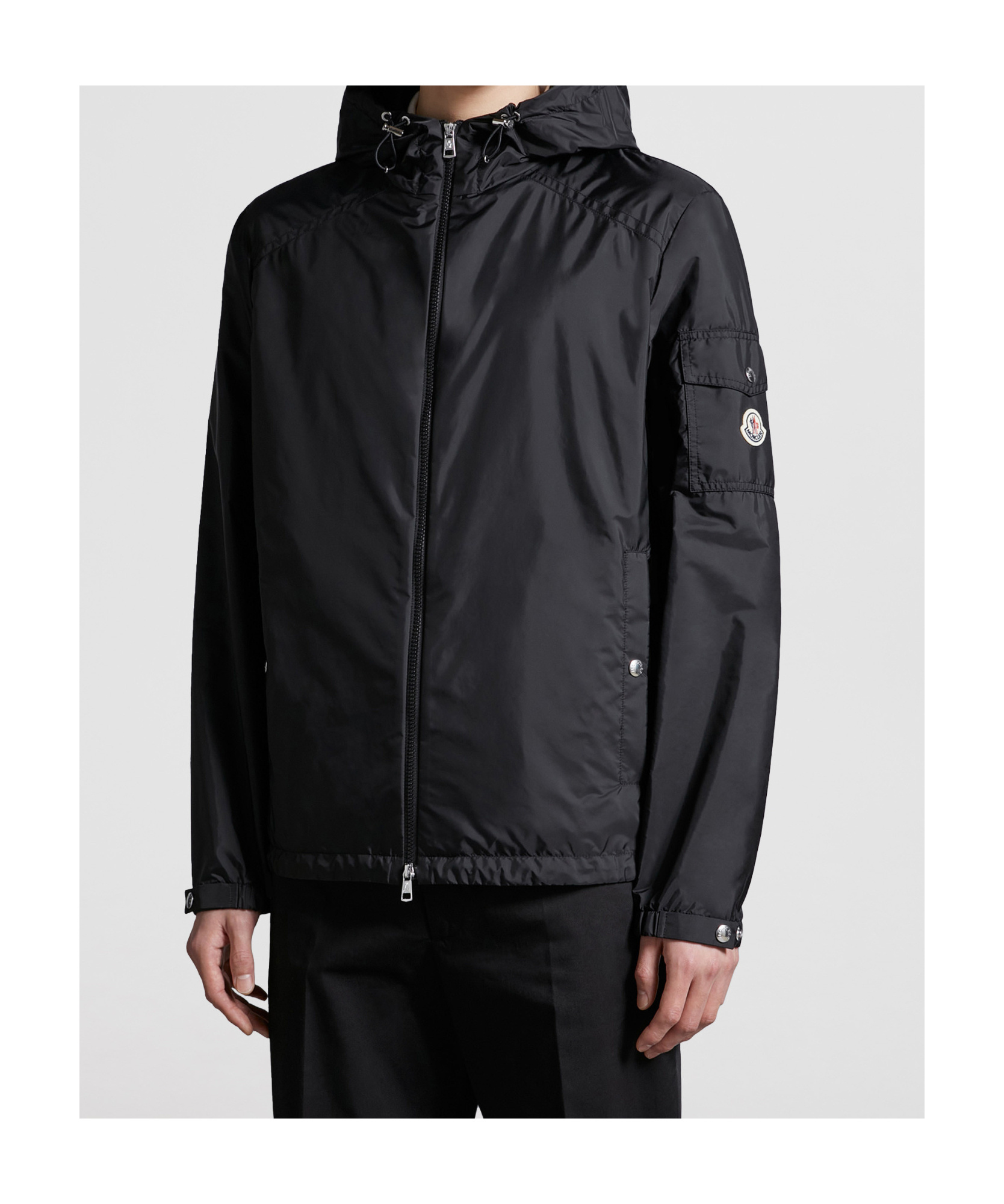 Moncler Lightweight Water-proof Jacket In Black