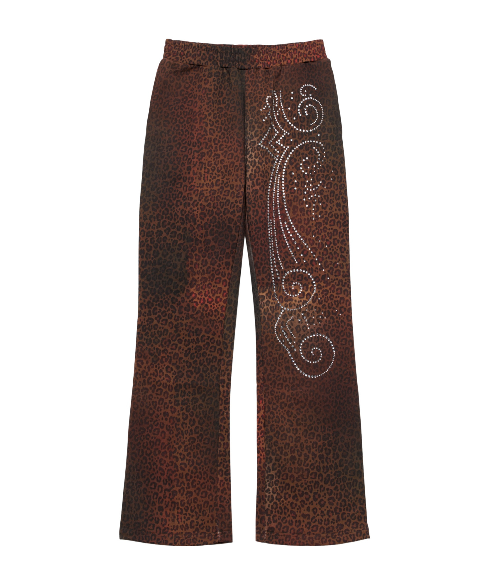 Praying Cheetah Studded Terry Sweatpants In Multi-color