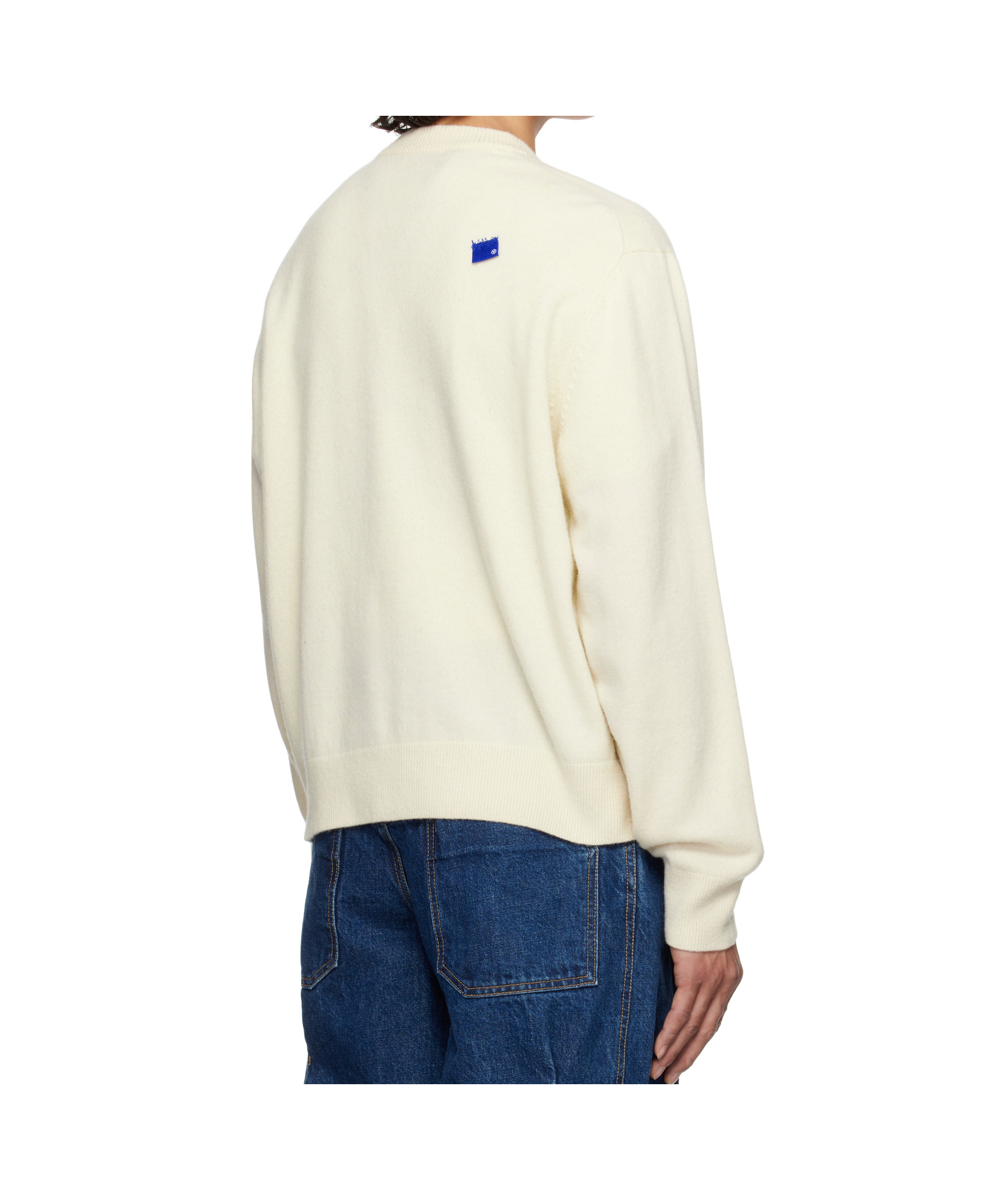 Ader Error Long Sleeve Cardigan In Off-white