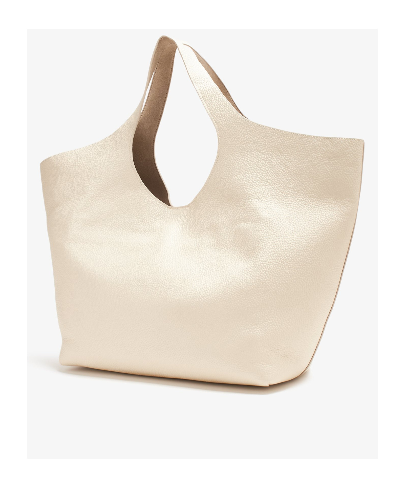 Shop Anine Bing Logo Shoulder Bag In Nude