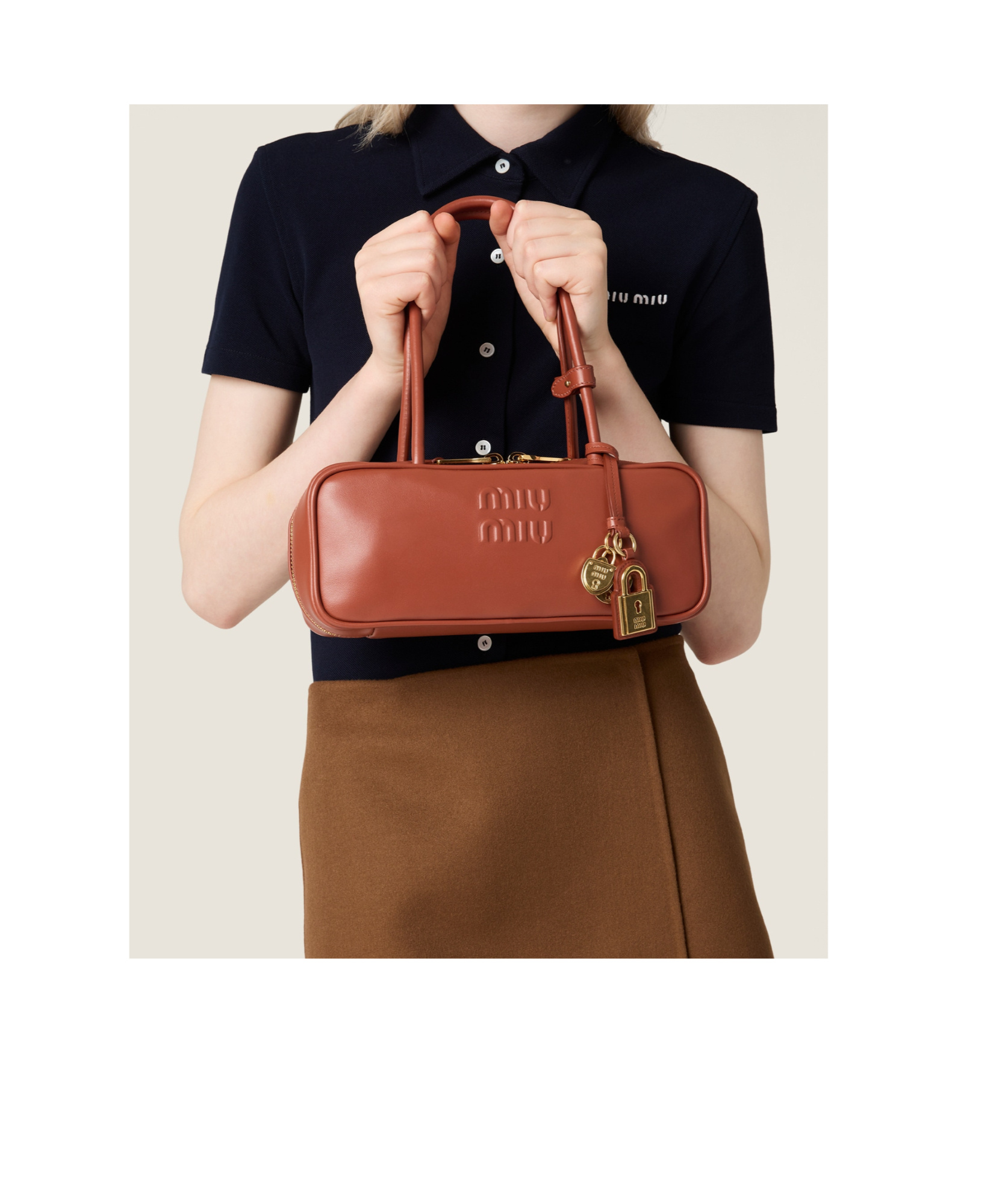Miu Miu Beau Tote In Brown