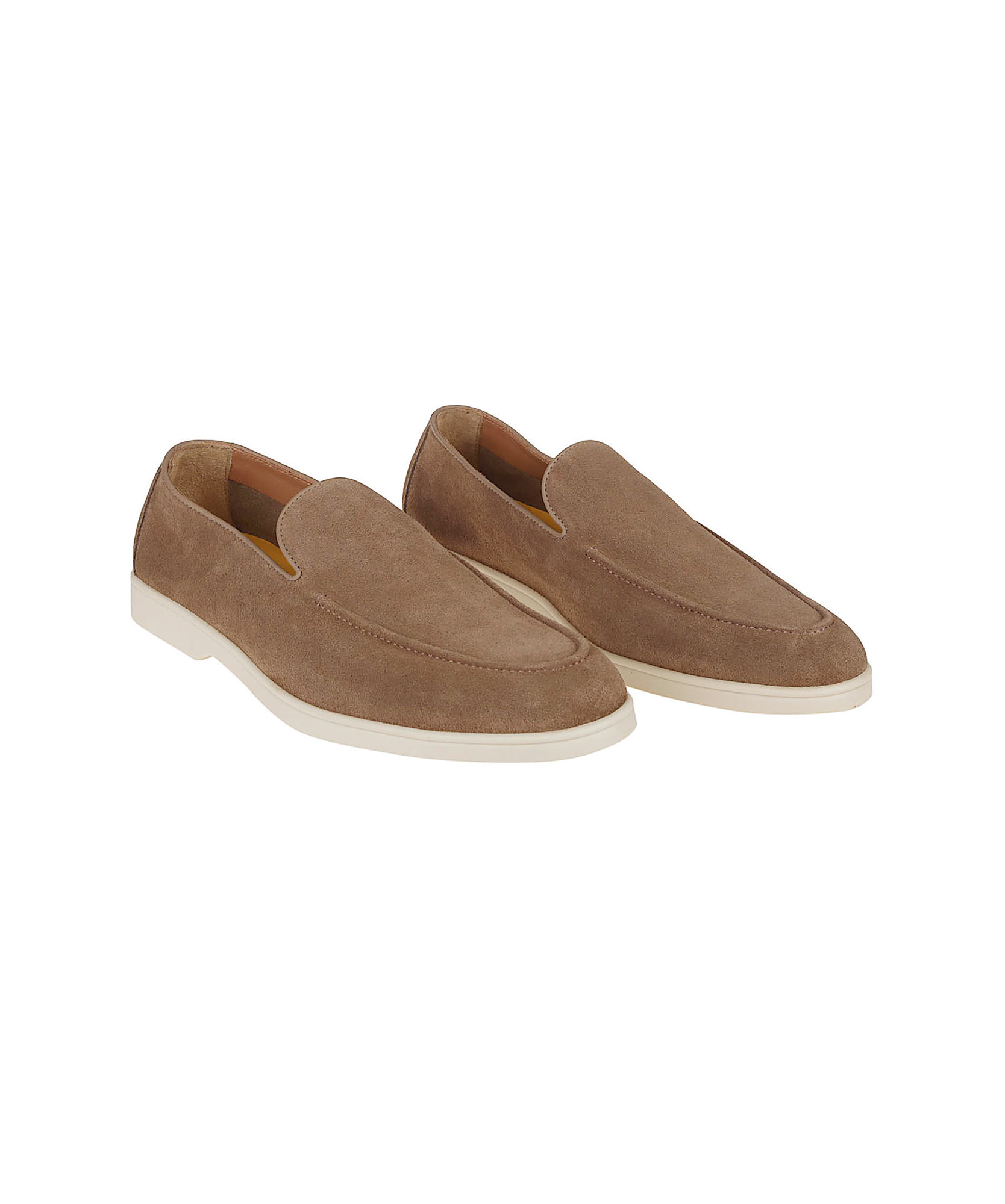 Doucal's Round Toe Loafers In Brown