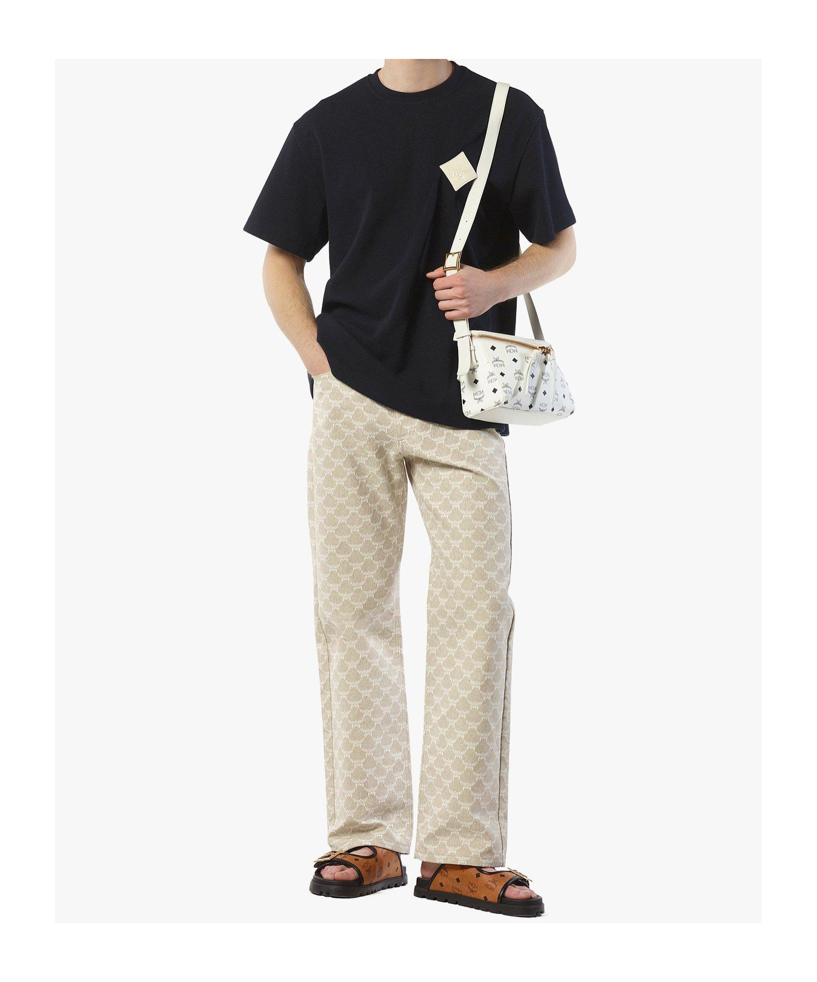 Mcm Diamant Visetos Shoulder Bag In White