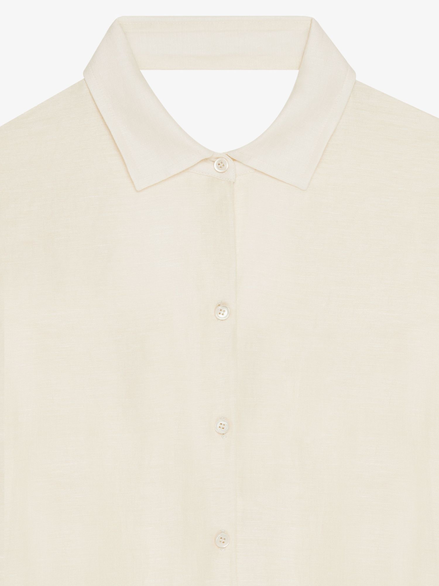 GIVENCHY OVERSIZED SHIRT IN SILK AND LINEN WITH DRAPED BACK