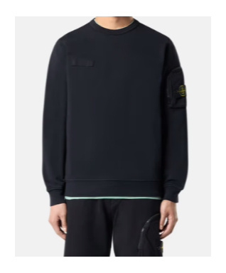 Stone Island Logo Sweatshirt In Black
