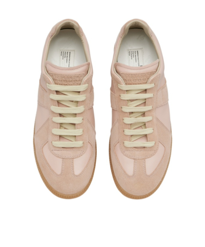 Maison Margiela Replica Suede Sneakers In Neutral