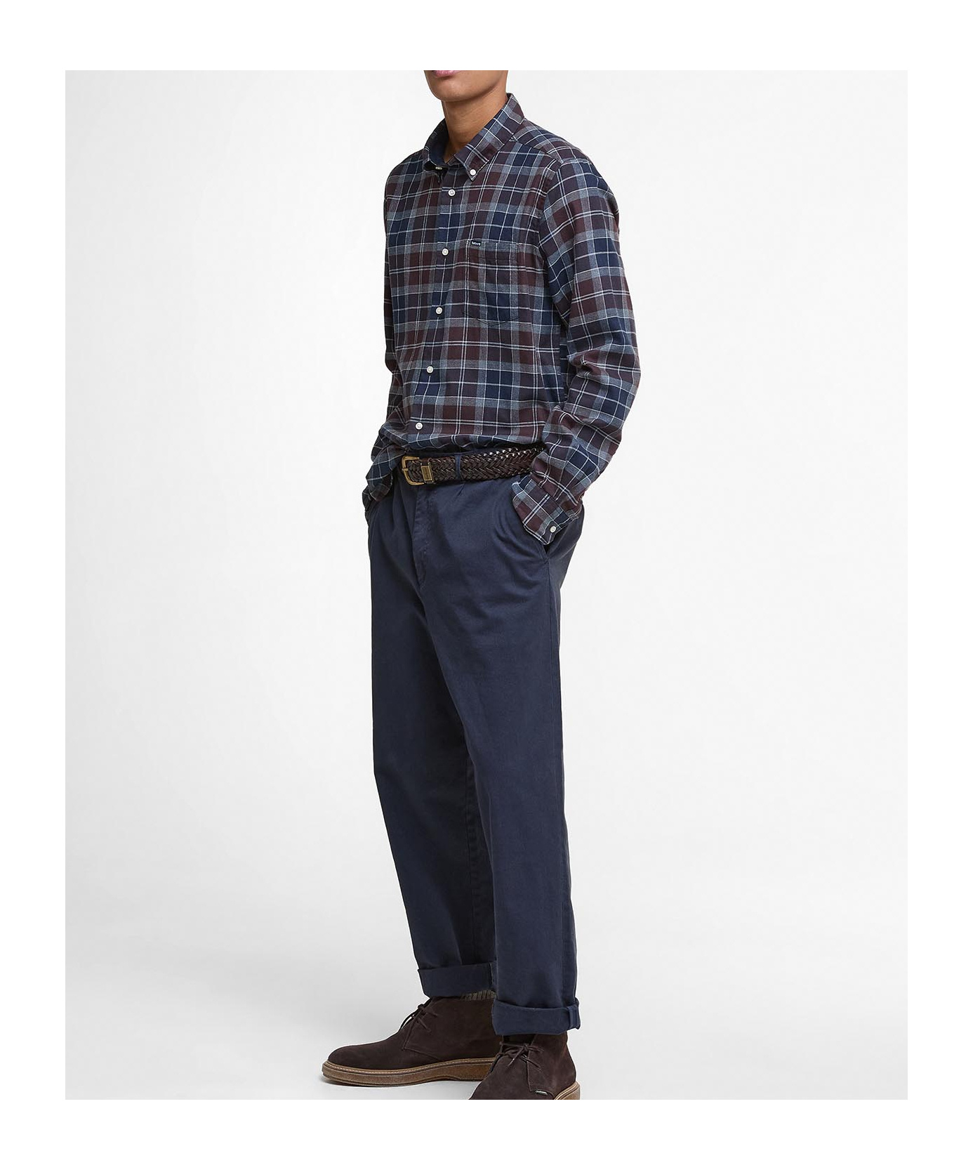 Barbour Casual Checked Shirt Button-down Collar In Multi
