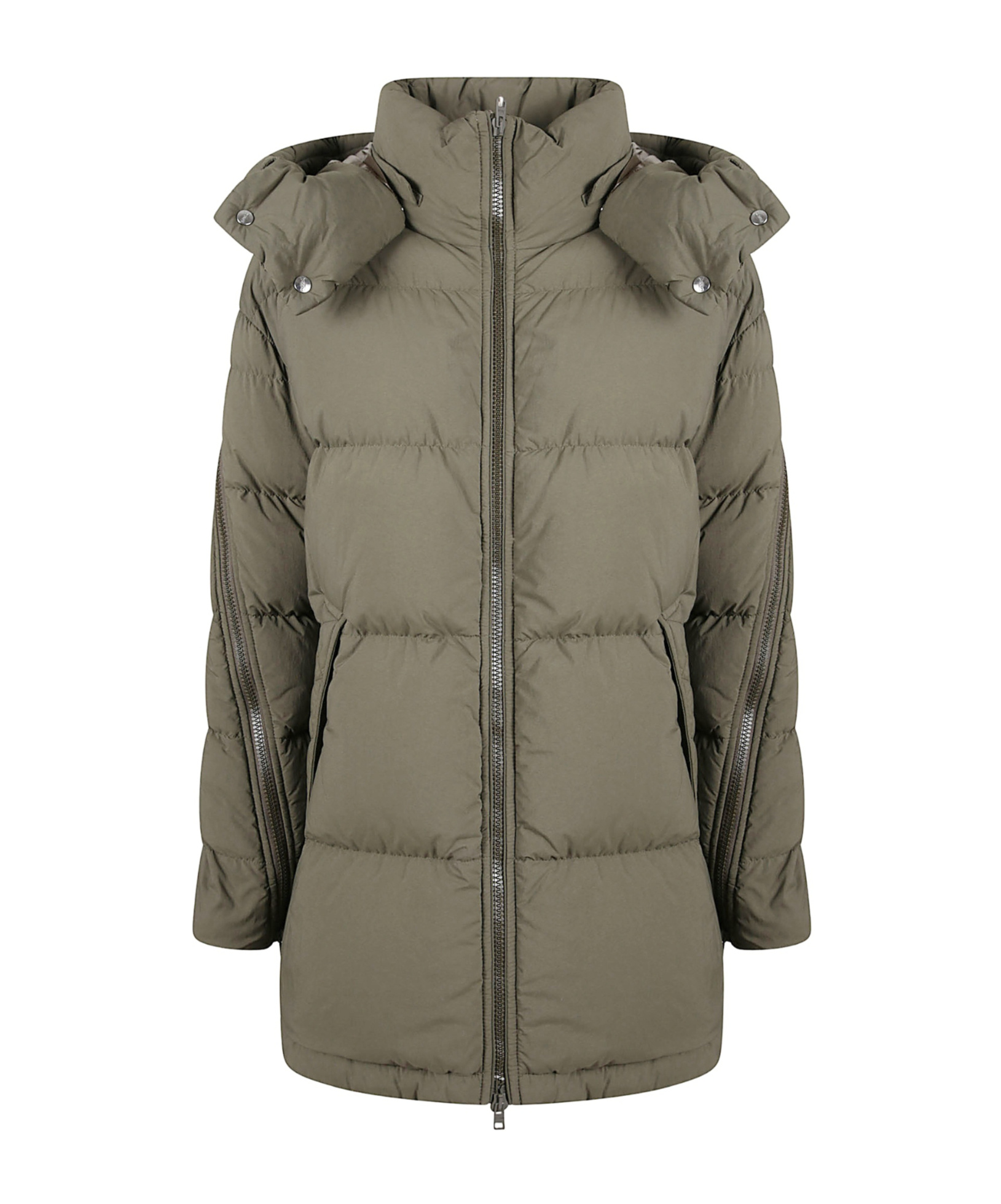 Herno Quilted Zip-up Down Jacket In Green