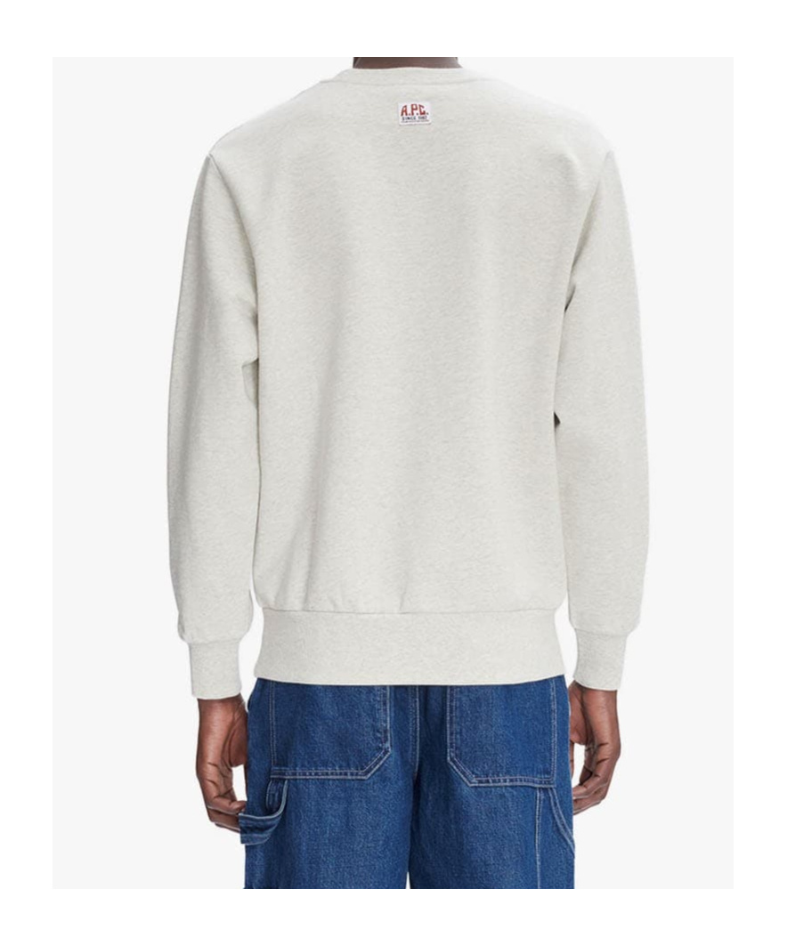 Apc A.p.c. Long Sleeved Crewneck Sweatshirt In White