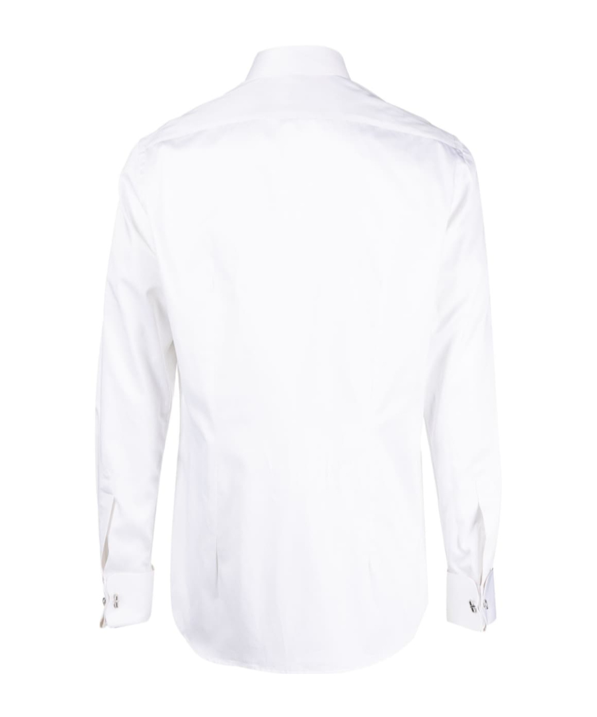 Xacus Structured Collar White Shirt With Buttoned Cuffs