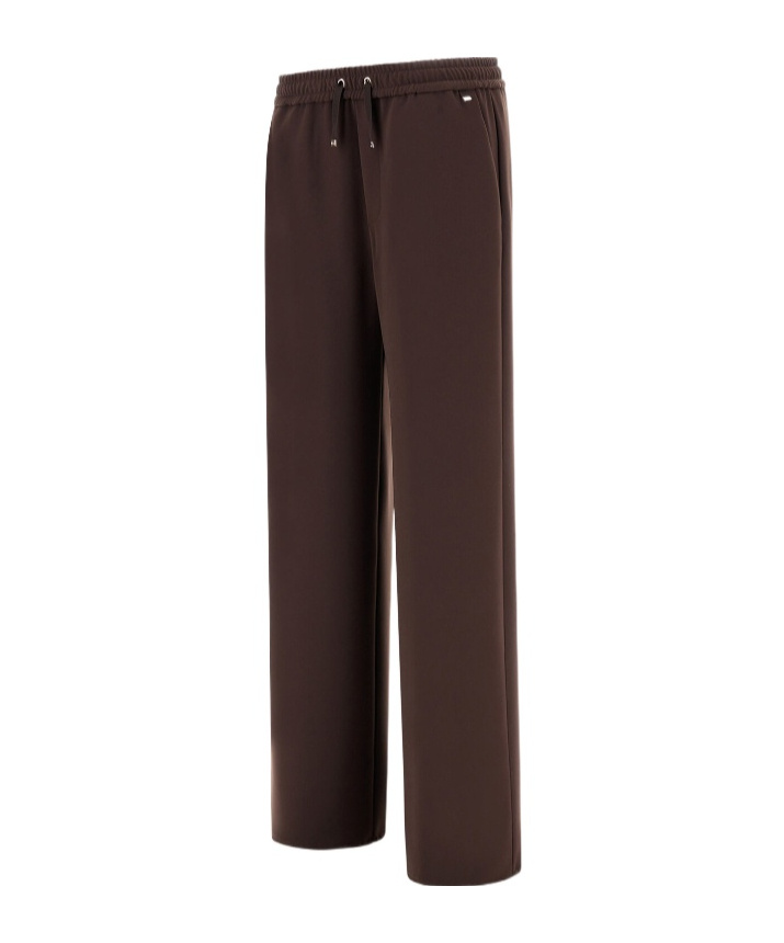 Herno Drawstring Straight Leg Trousers In Brown