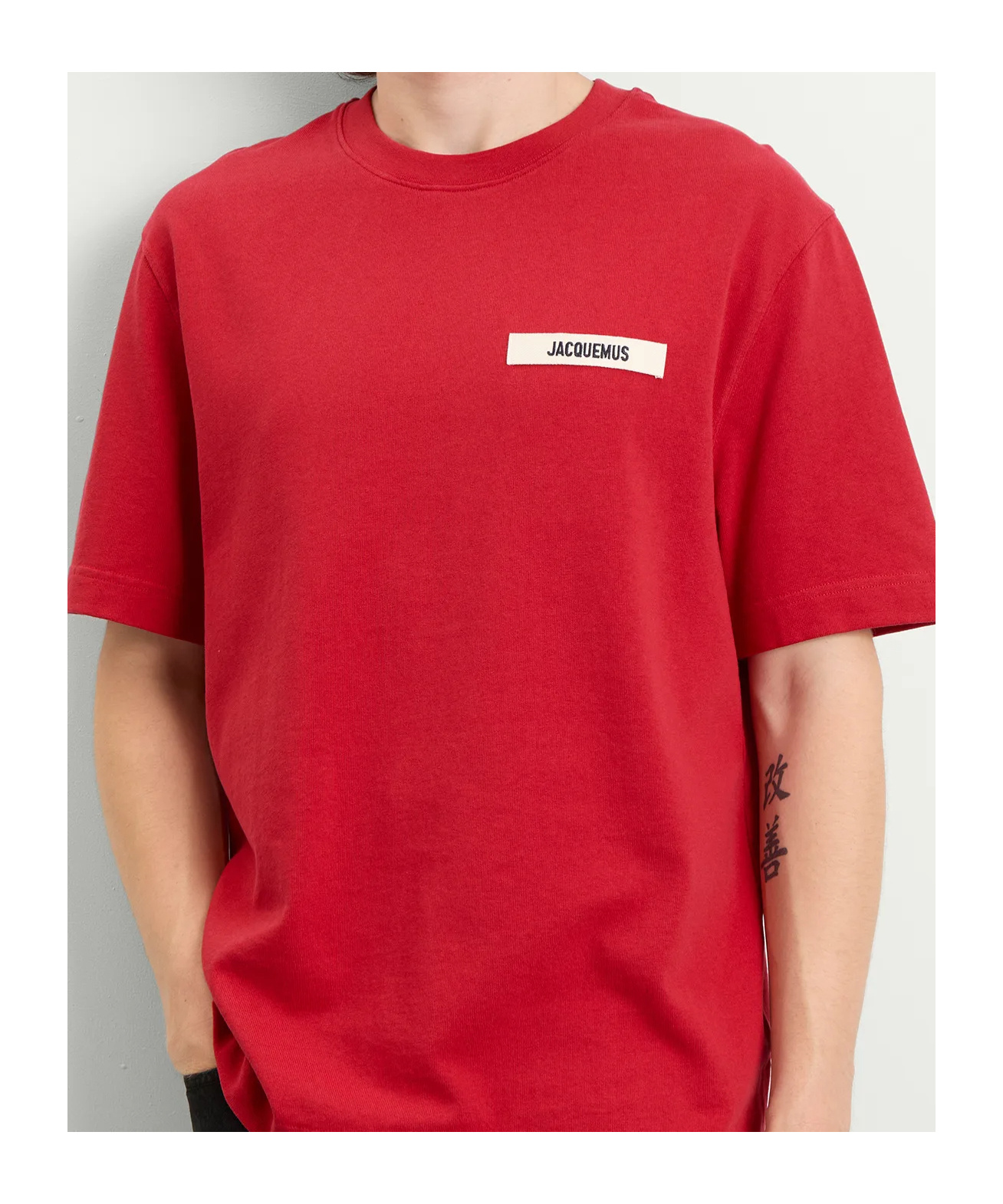 Jacquemus Round Neck Short Sleeve T-shirt In Animal Print