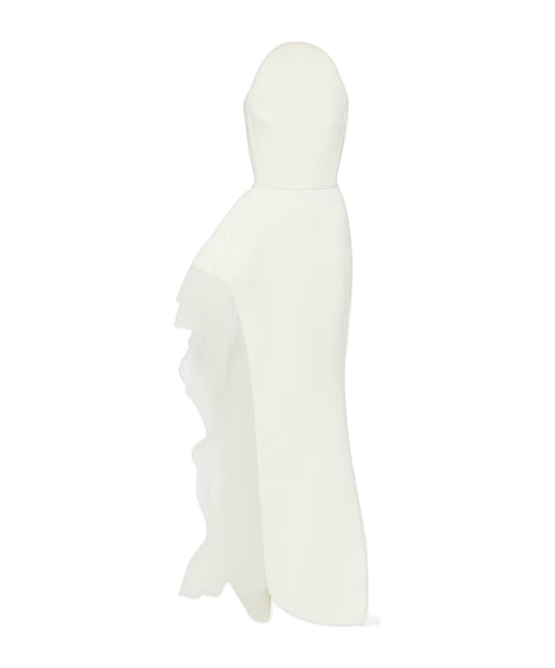 Maticevski Bridal Epitome Tulle-trimmed Crepe Gown In White
