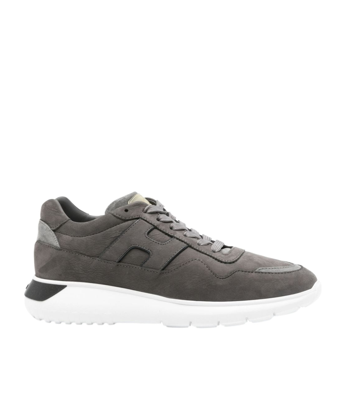 Hogan Grey Calfskin Sneakers With Cushioned Sole In Gray