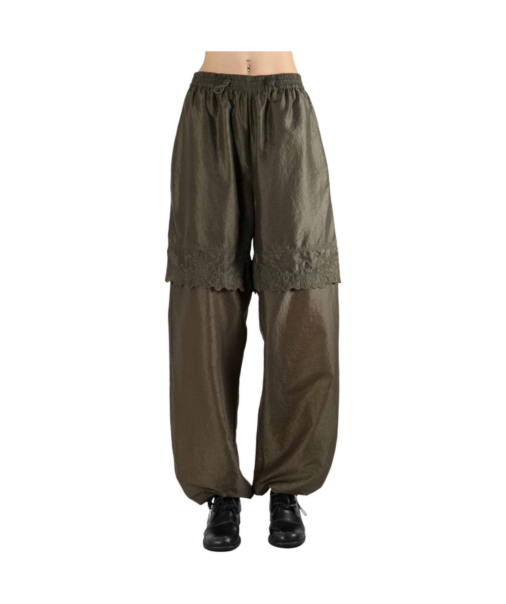 Cecilie Bahnsen Elastic Waist Casual Pants In Green