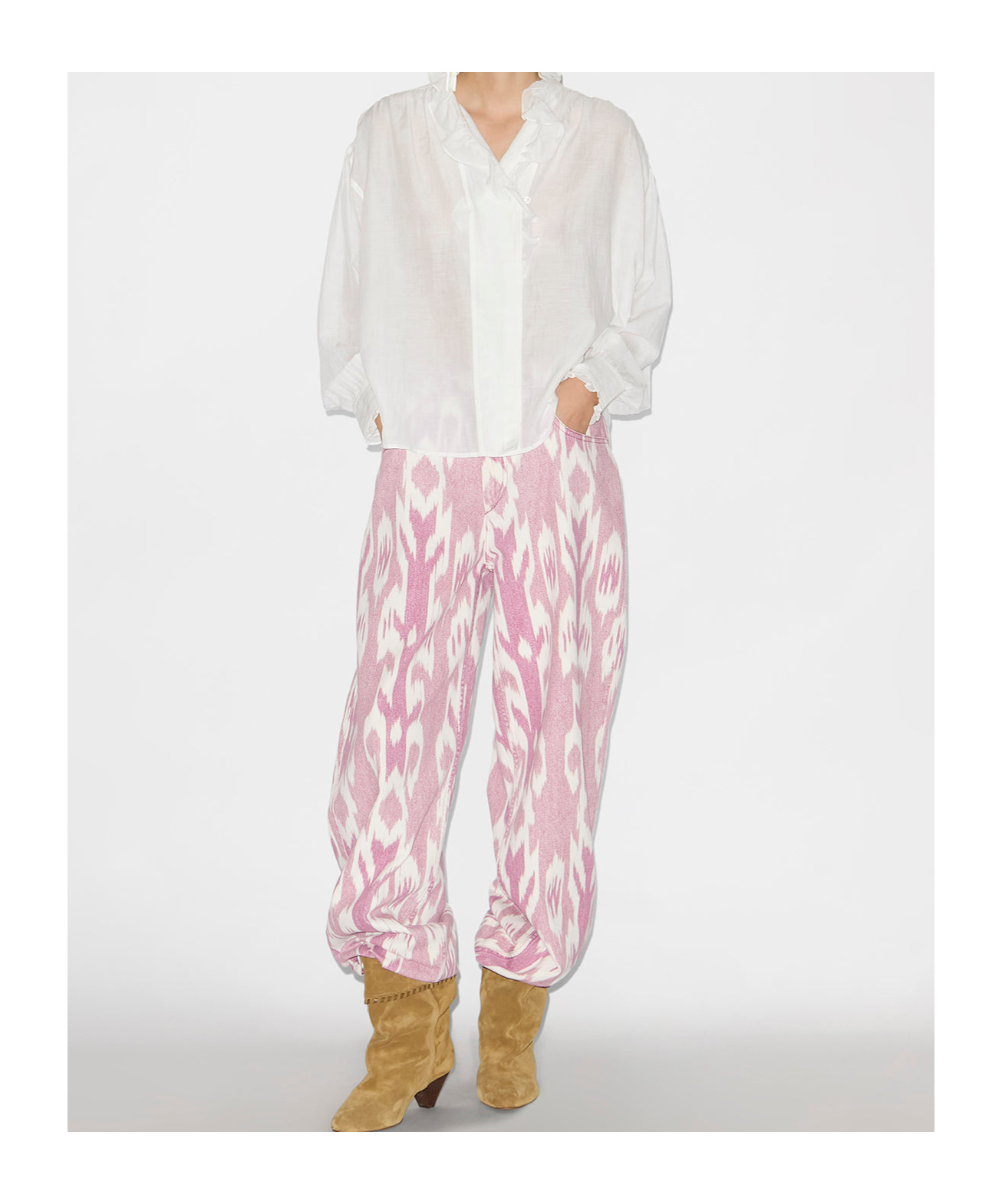 Isabel Marant Étoile Pamias Ruffled Top In White