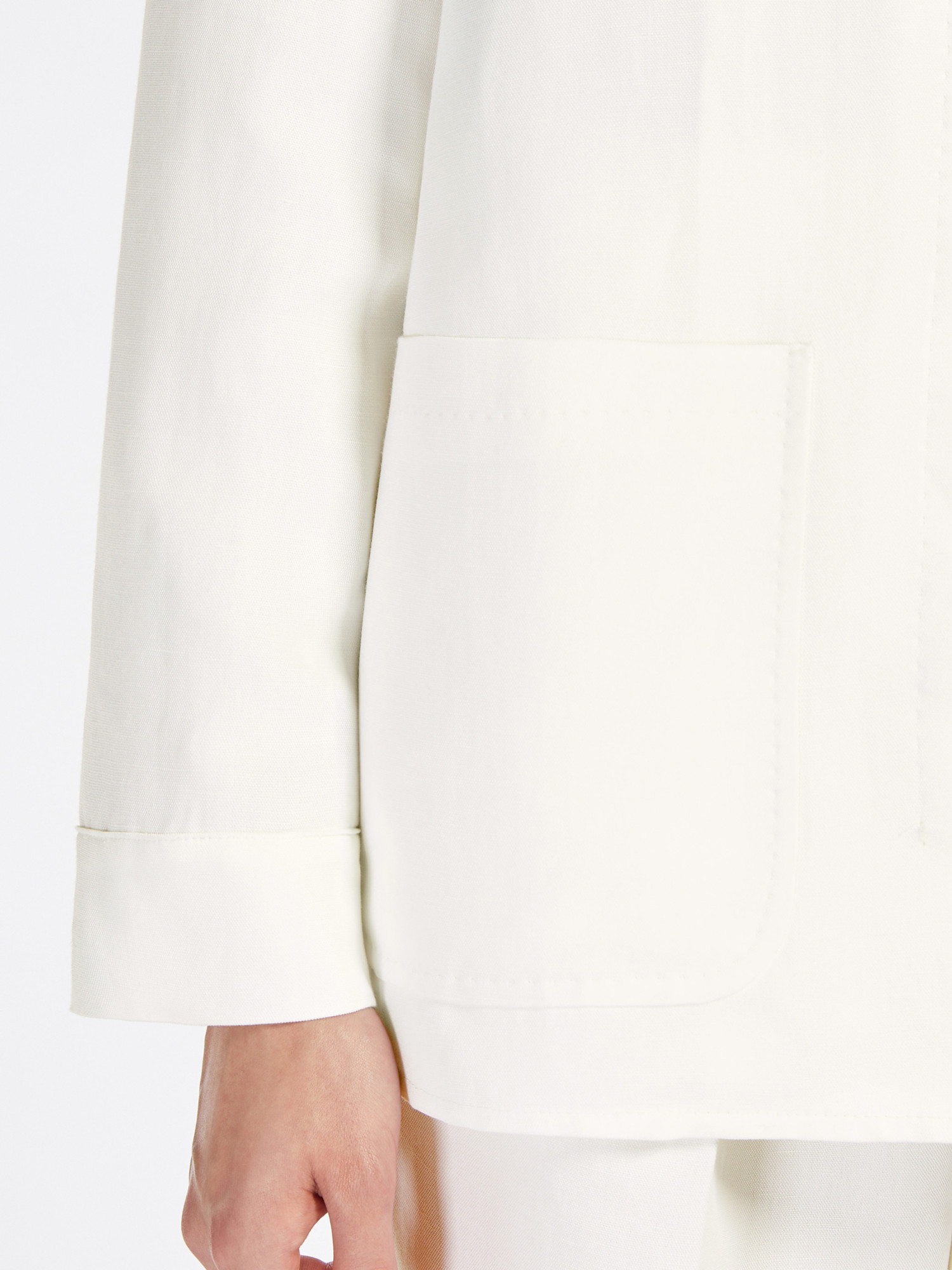 Max Mara Long-sleeved Casual Jacket In White
