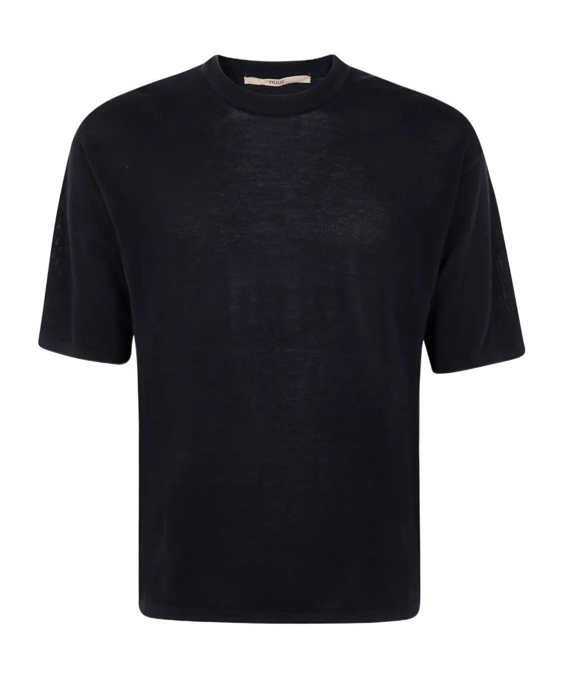 Nuur Short Sleeves Comfy Fit Round Neck In Black