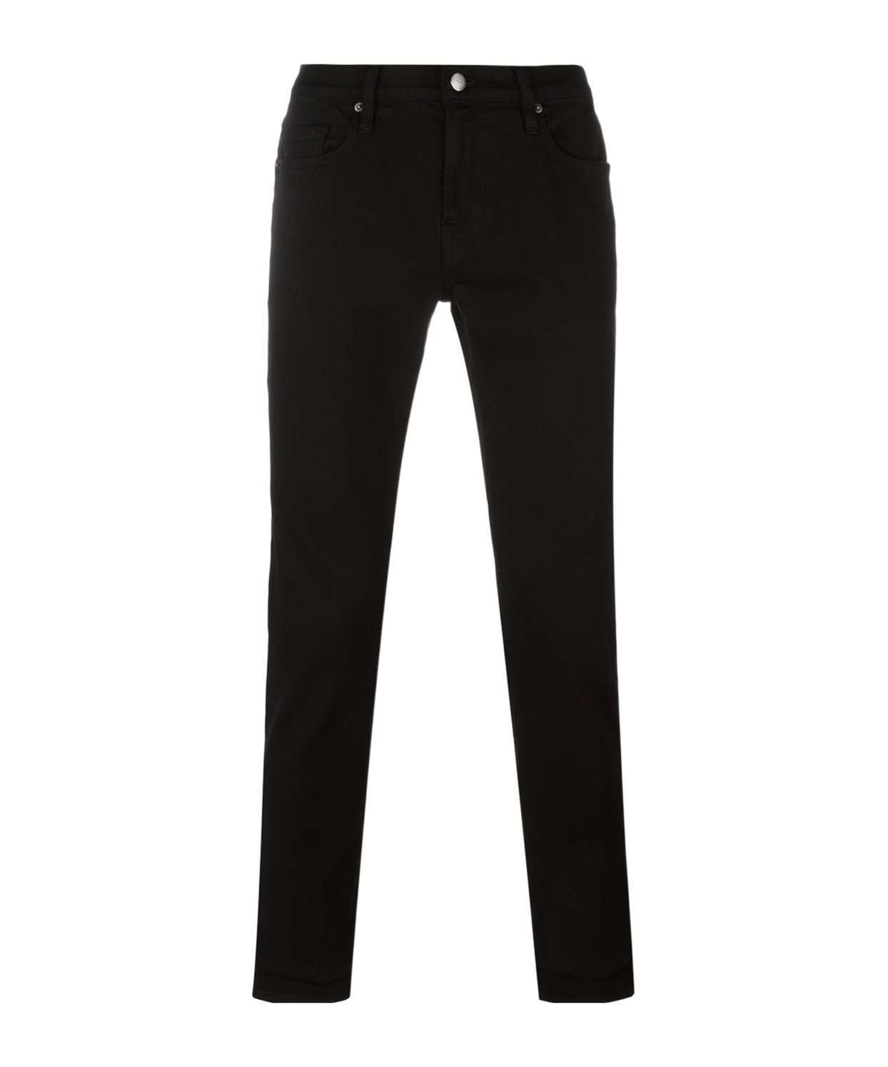 Frame Denim Trousers With Belt Loops In Black