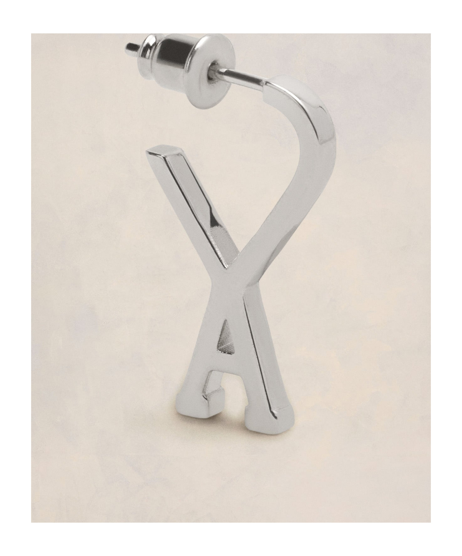 Ami Alexandre Mattiussi Logo Earrings In Yellow
