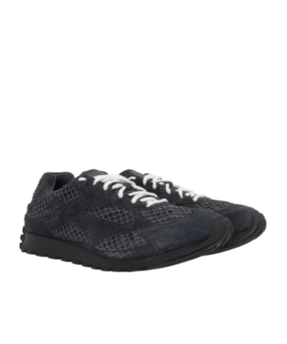 Bottega Veneta Orbit Mesh And Suede Leather Sneakers. In Black