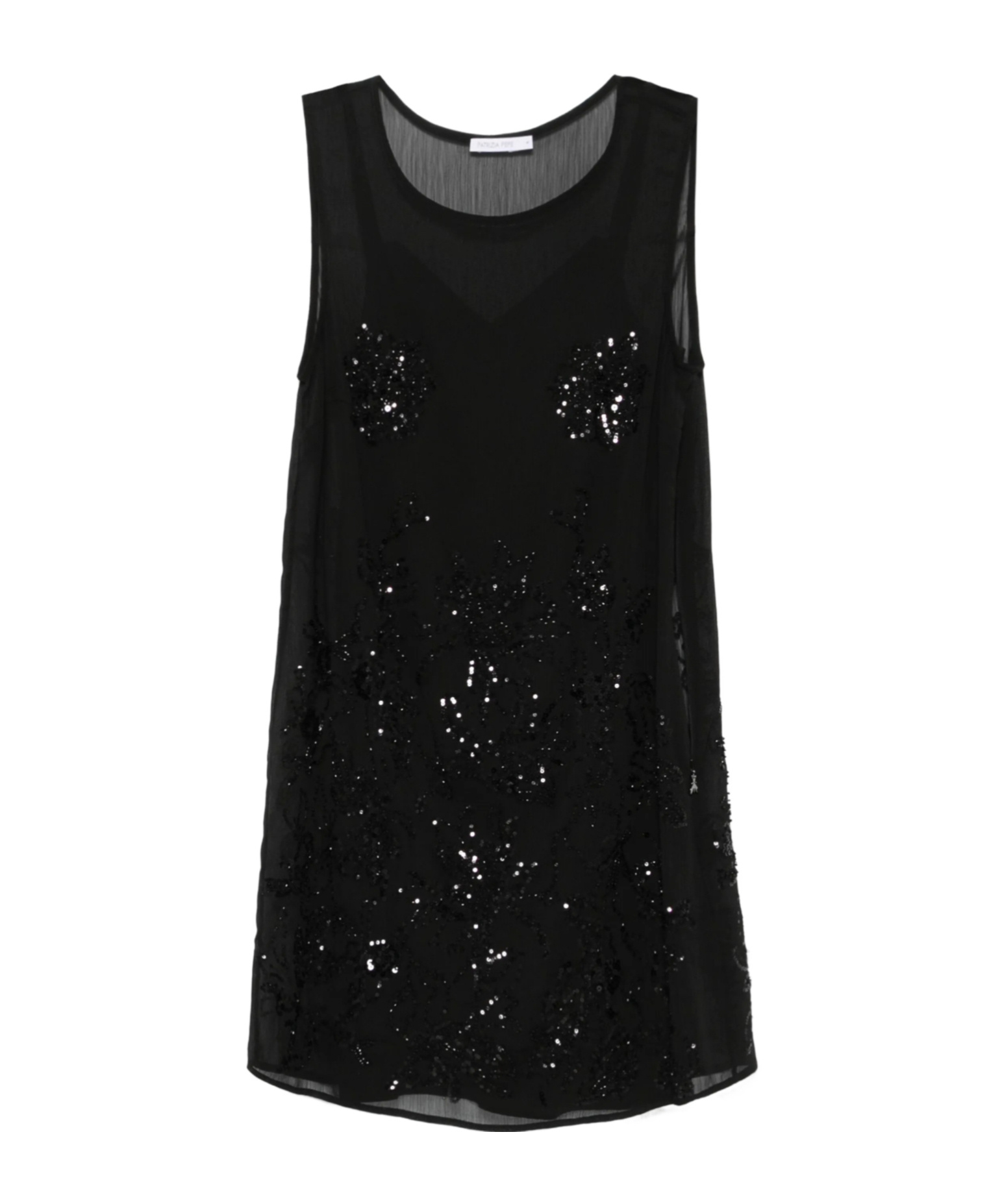 PATRIZIA PEPE FLORAL-EMBROIDERED MINI DRESS