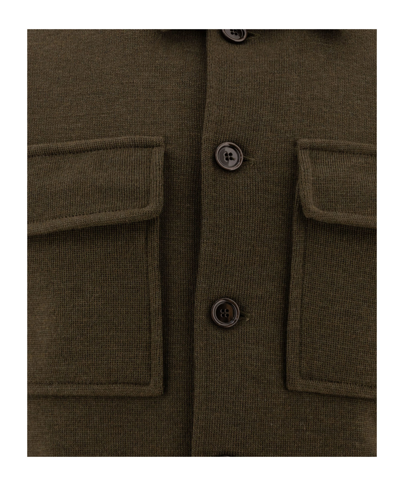 Lardini Virgin Wool Cardigan In Black