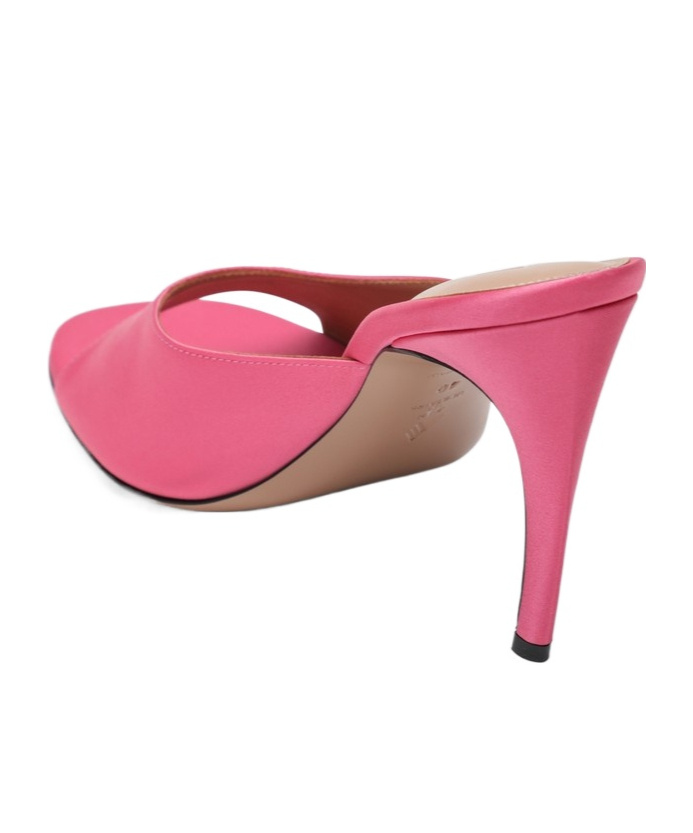 Attico Round-toe High-heeled Sandals In Pink
