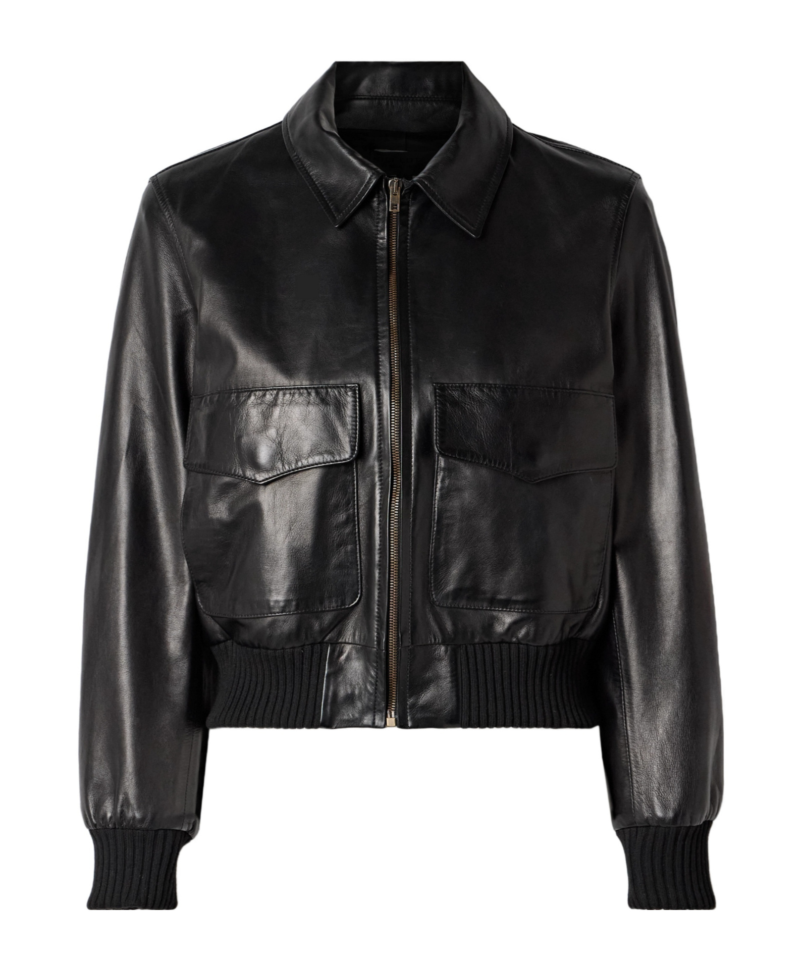 Nili Lotan Long-sleeved Leather Jacket In Black