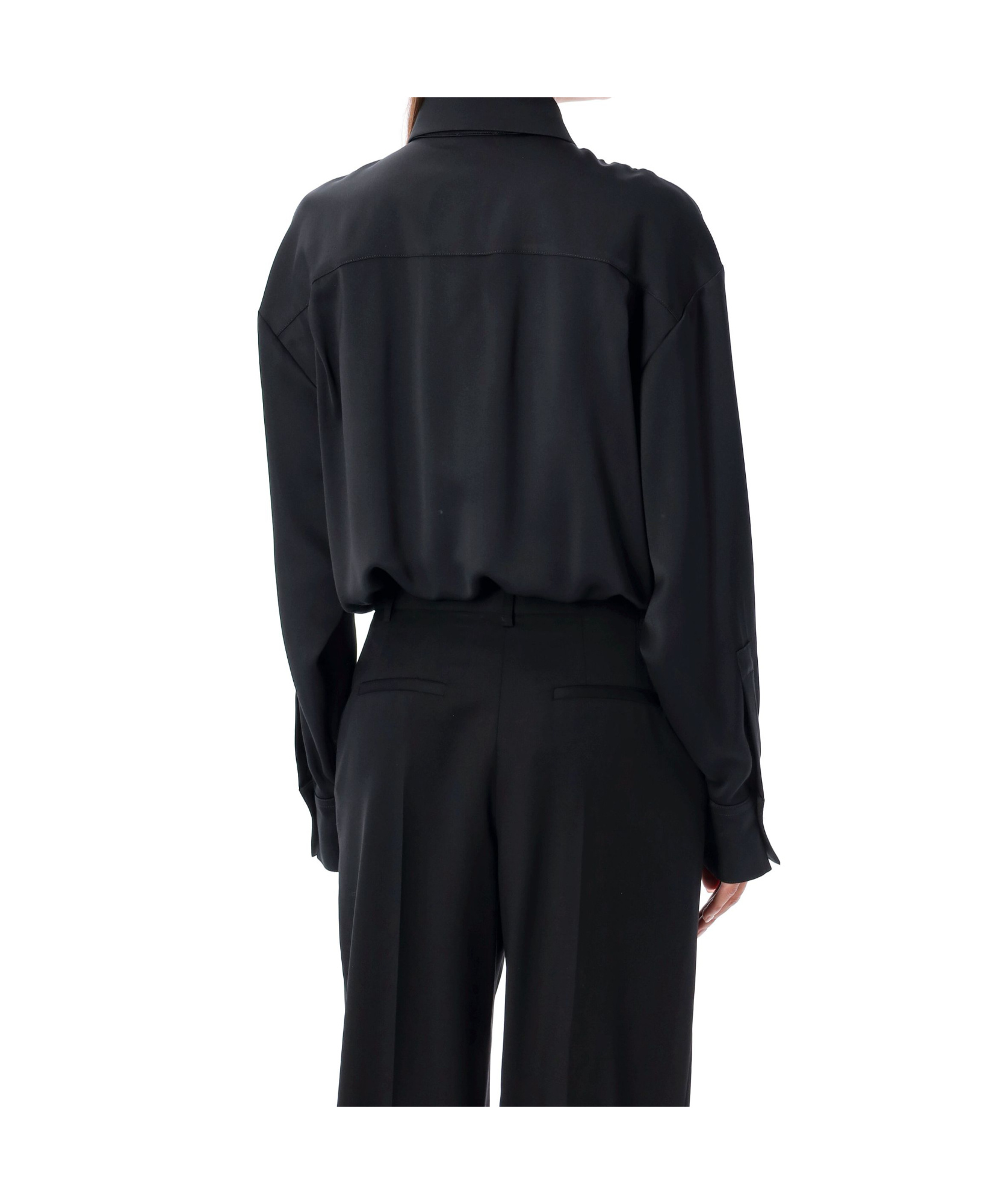 Emporio Armani Long-sleeved Shirt In Black