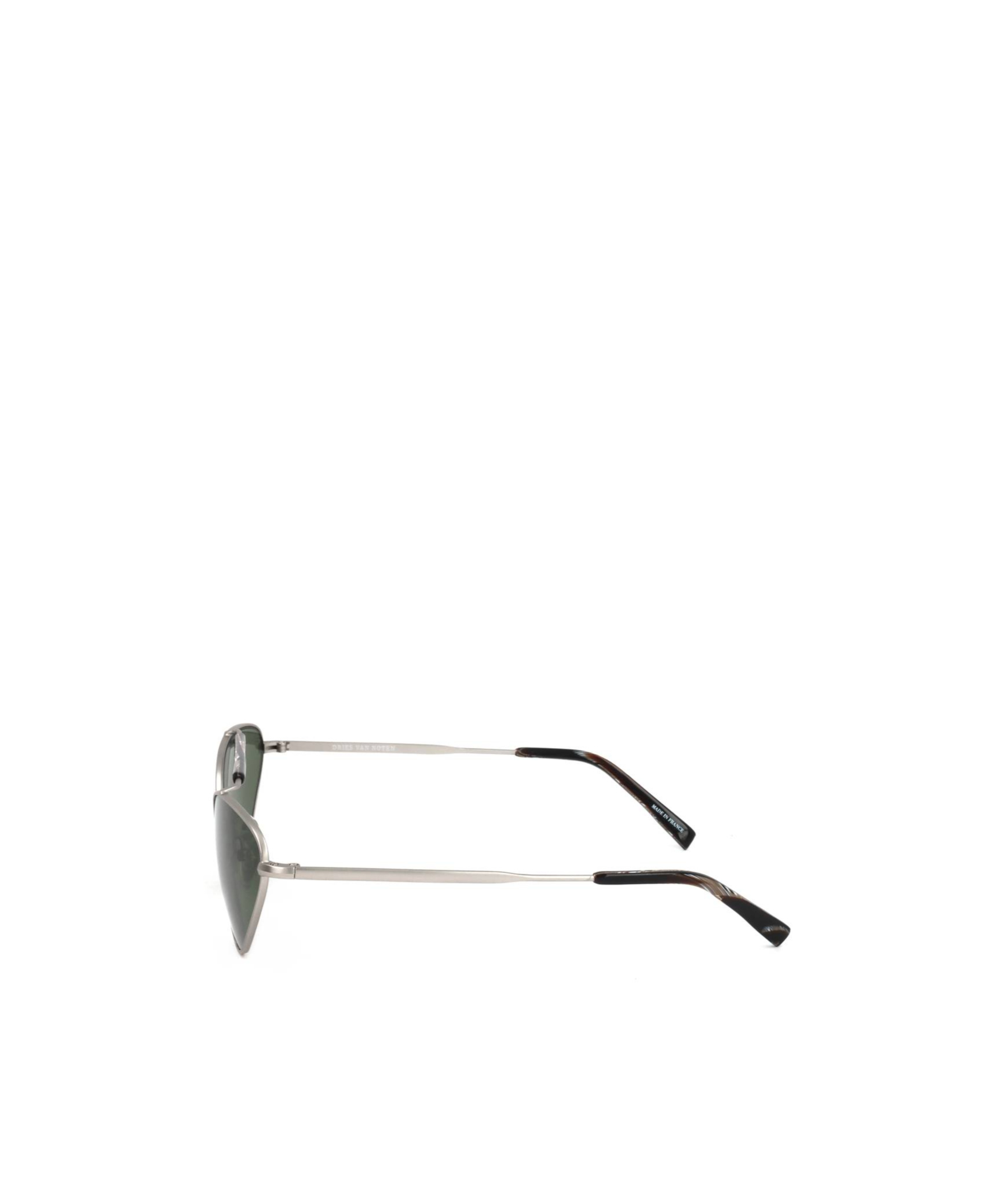 Dries Van Noten Linda Farrow X  Pilot Frame Sunglasses In Green