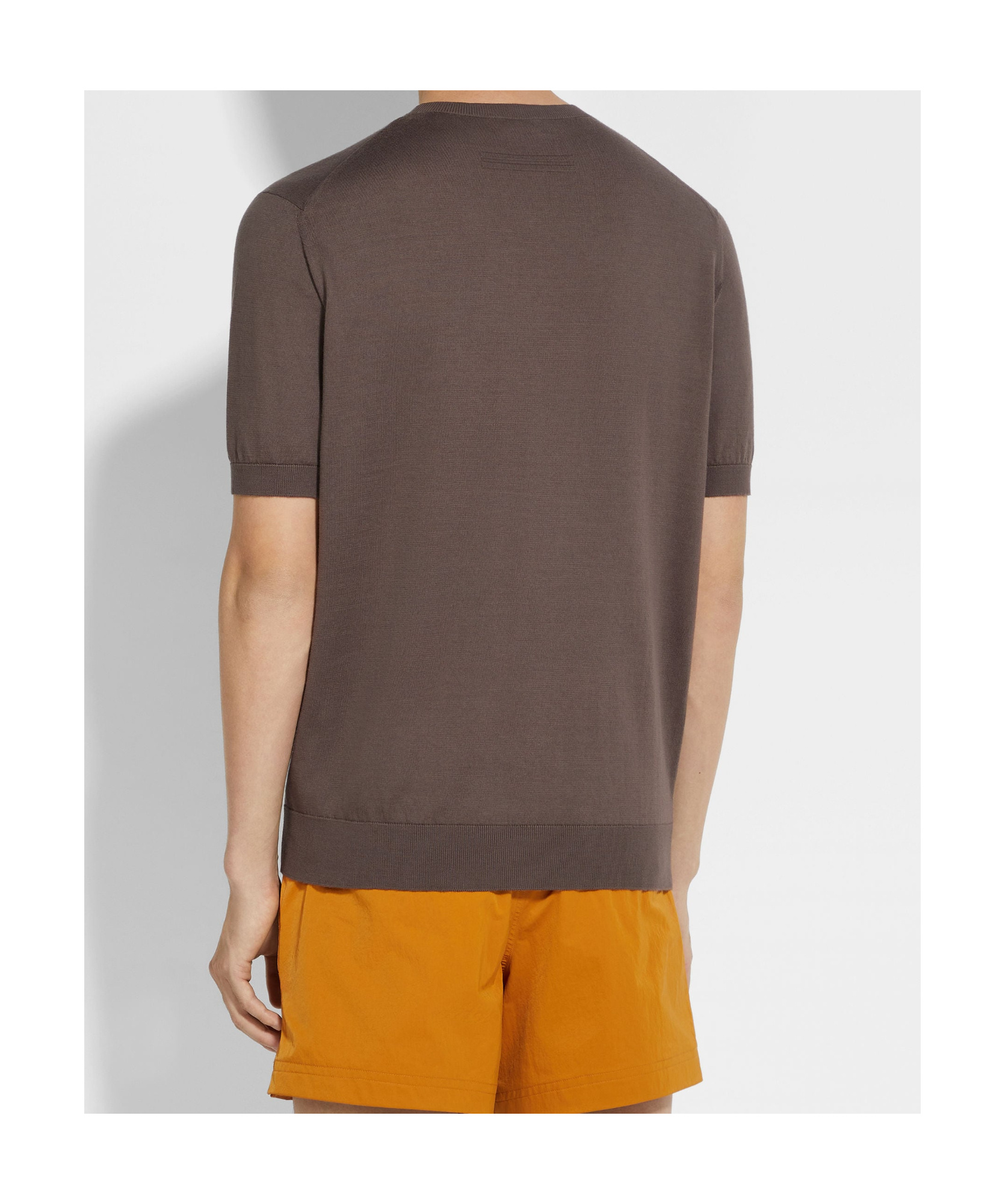 Shop Zegna Cotton T-shirt In Dark Grey Brown