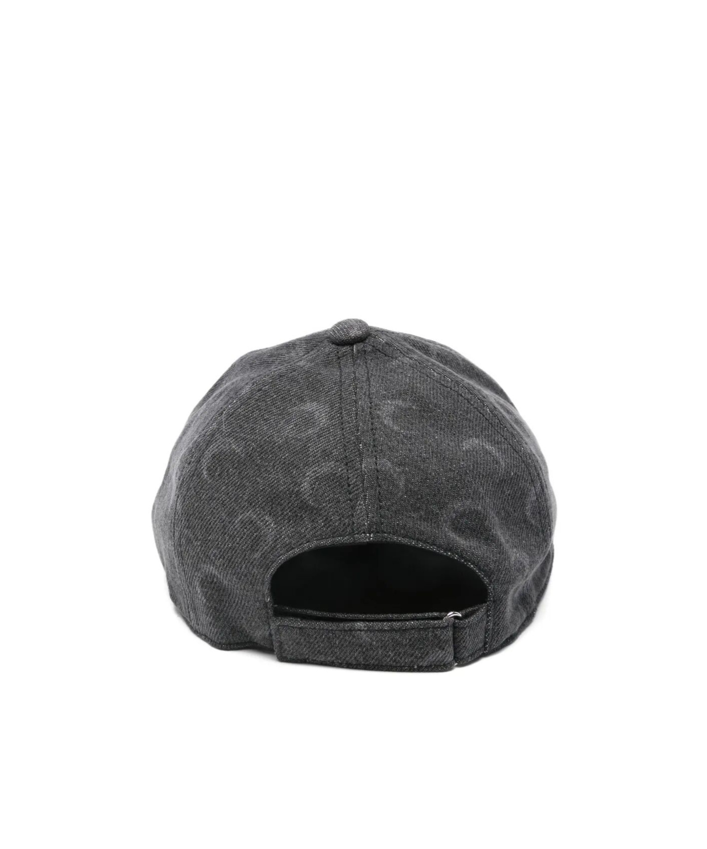 Marine Serre Moon Laser Cut Denim Baseball Cap In Gray