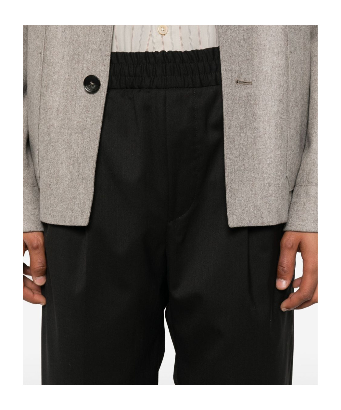 Zegna Elastic Casual Pants In Black