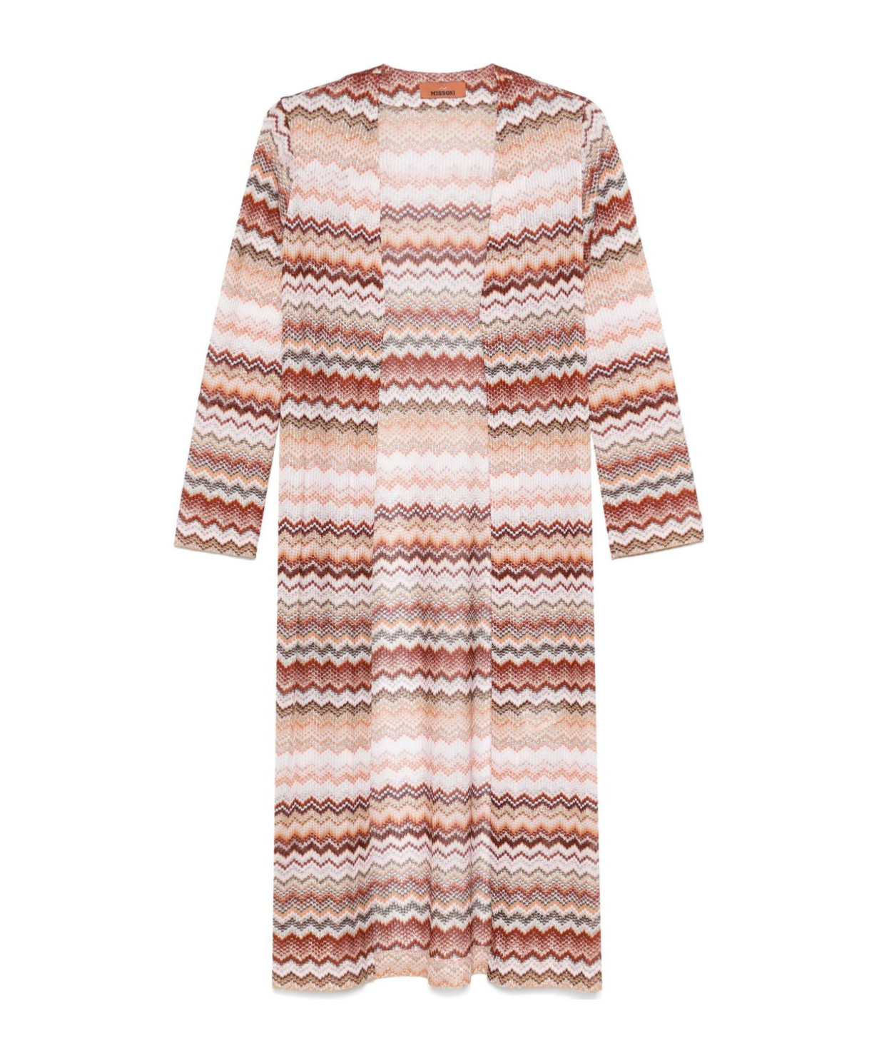 Shop Missoni Zigzag Lamé Cardi-coat In Pink