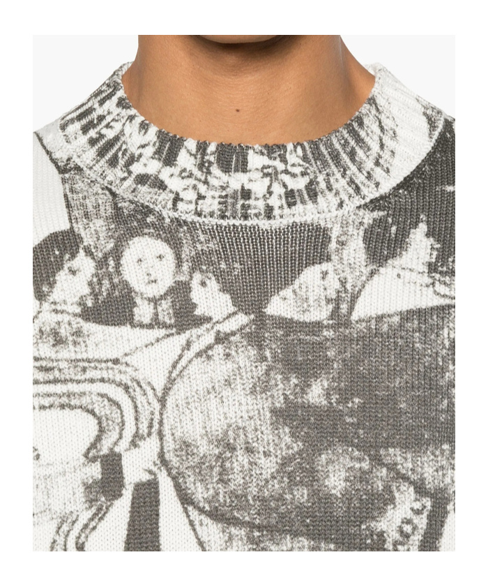 Enfants Riches Deprimes The Ballroom Dance Knitted Sweater In White