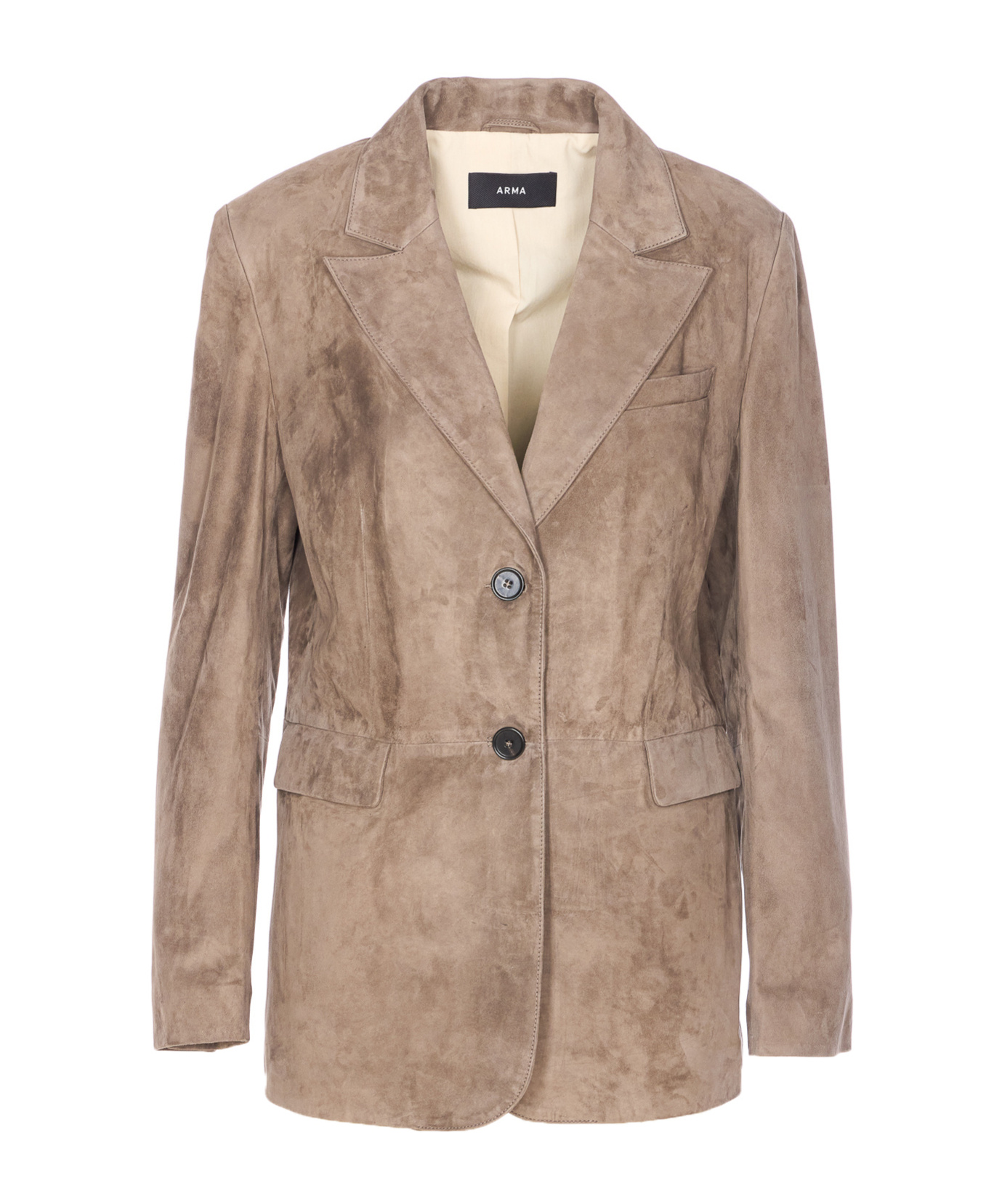Arma Button-fastening Suede Blazer In Multi